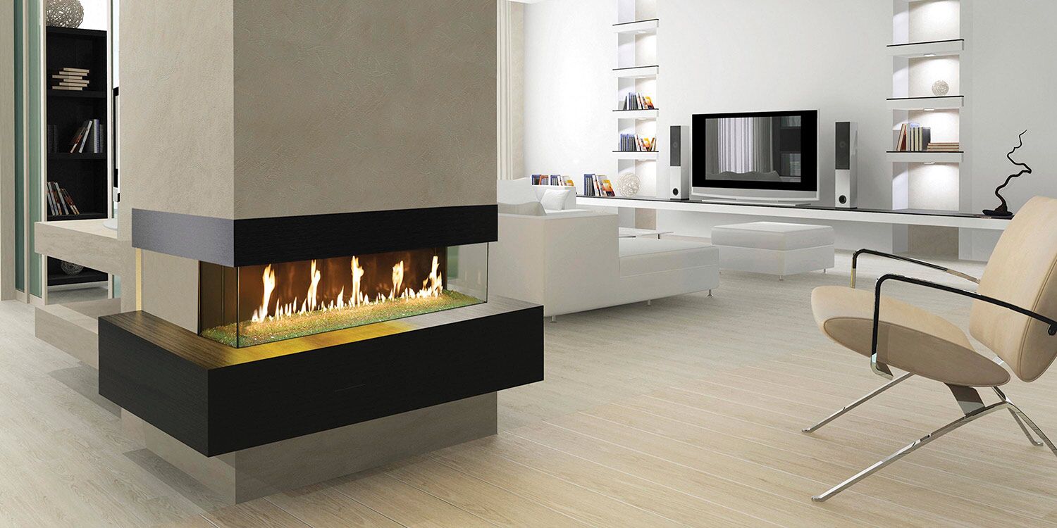 DaVinci Collection - Bay Linear Gas Fireplace - DaVinci Gas Fireplace
