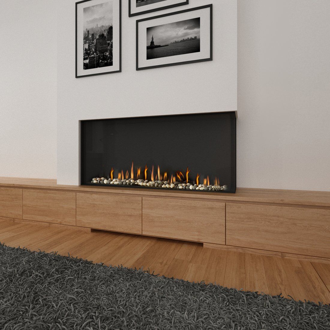 Ortal - Corner (LS/RS) 130H - Ortal Gas Fireplace