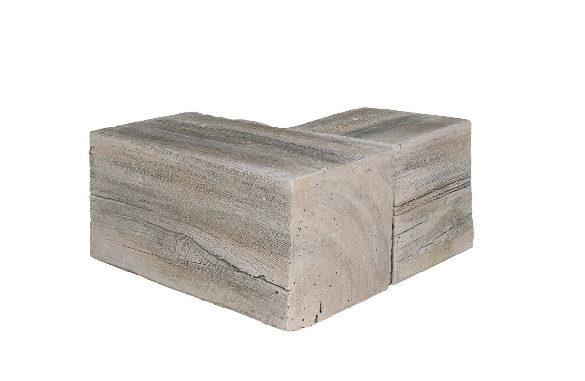Lexington Grist Mill Corner Mantel Weathered Grey